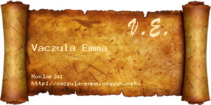Vaczula Emma névjegykártya