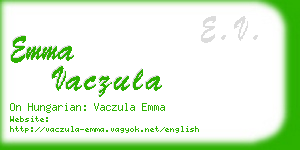 emma vaczula business card